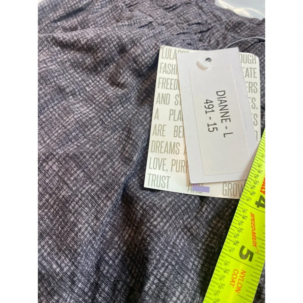 LuLaRoe Womens Maxi Skirt‎ Gray Textured Stretch Pull On Size L Long